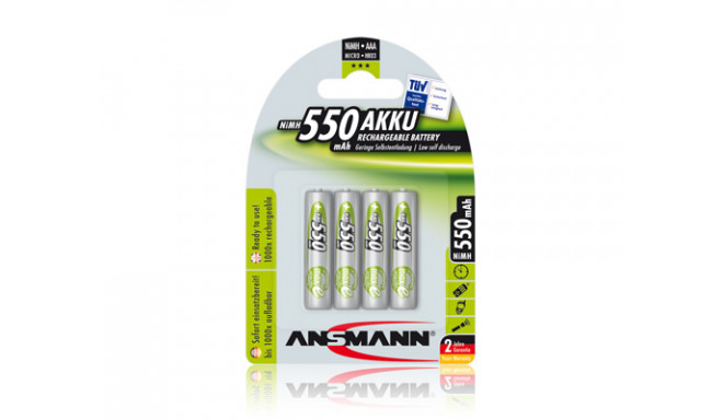 Rechargeable Battery R3 (AAA) 1.2V 550mAh Ni-Mh ANSMANN