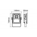 LED Floodlight 16W 1670lm 4000K, PROJECT, LED line