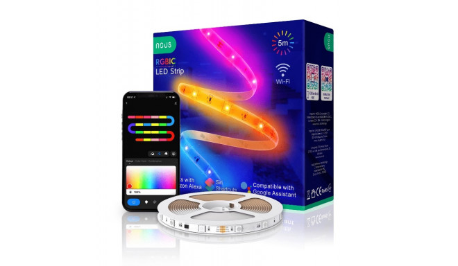 Nutikas digitaalne RGB IC WIFI LED-riba F4, 5m, 24W, TUYA / Smart Life