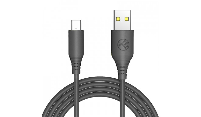 Tellur Silicone USB to Type-C Cable 1m Black