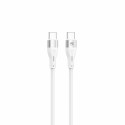 Tellur Silicone Type-C to Type-C cable PD60W 1m white