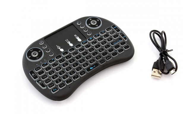 Fusion compact wireless keyboard with touchpad and 3 LED colors for Android | iOS | TV | PC