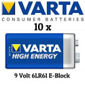 Varta High Energy 6LR61-PP3, alkaline, 9V (4922-101-401)