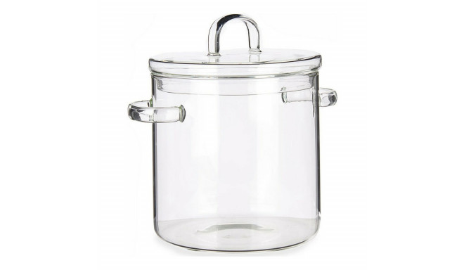 Casserole with Lid Borosilicate Glass Transparent (15,3 x 19,5 x 21 cm)