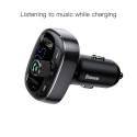 Baseus Car Charger Bluetooth Fm Transmitter T-Typed MP3 USB TF microSD 3.4A Black (CCALL-TM01)