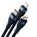 Baseus cable 3in1 Flash II USB - Lightning + USB-C + microUSB 1,2 m 3,5A blue