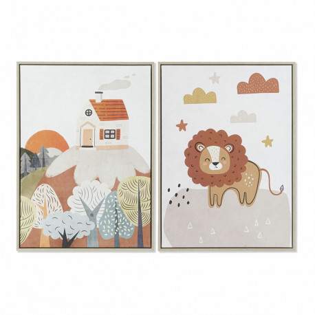 Maal DKD Home Decor 53 x 4,5 x 73 cm Laste (2 Ühikut)