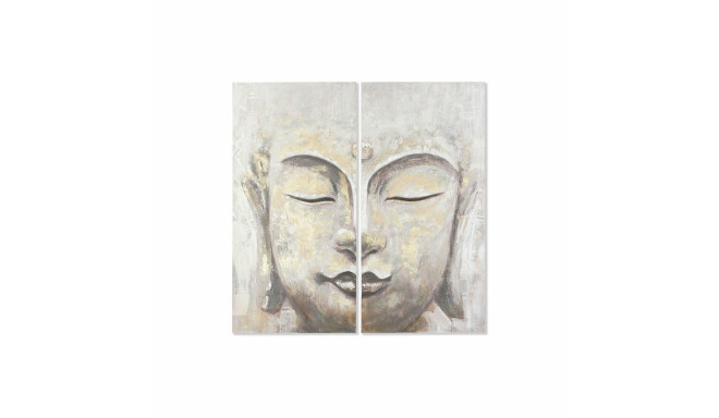 Набор из два картин DKD Home Decor Будда Восточный (120 x 3,7 x 120 cm)