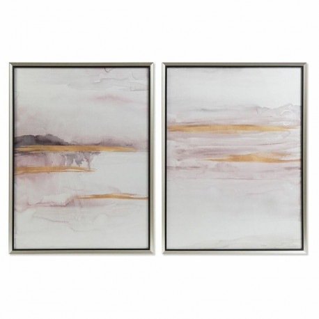 Painting DKD Home Decor 60 x 3,5 x 80 cm Abstract Urban (2 Units)