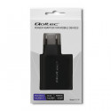 Qoltec 51716 Charger | 63W | 5-20V | 1.5-3A | USB type C PD | USB QC 3.0 | Black