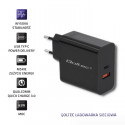 Qoltec 51716 Charger | 63W | 5-20V | 1.5-3A | USB type C PD | USB QC 3.0 | Black