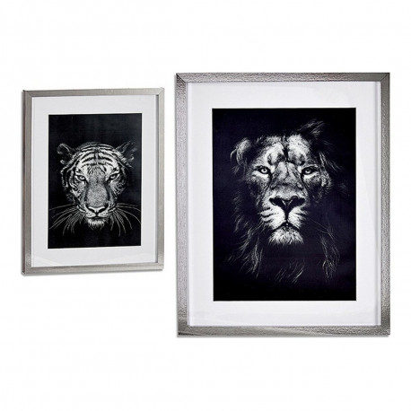 Maal Gift Decor Lion - Tiger Klaas Puitlaastplaat 43 x 3 x 53 cm