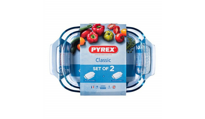 Ahjunõude komplekt Pyrex Classic Läbipaistev Borosilikaatklaas (2 pcs)