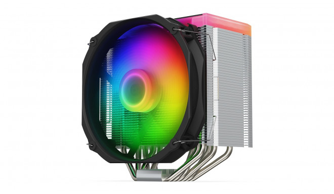 SILENTIUMPC FORTIS 5 ARGB SPC308 CPU cooling PC Fan Radiator 14 cm LED Black, Silver