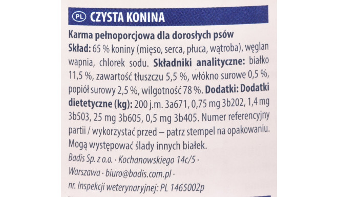 ANIMONDA GranCarno Üksikvalk maitse: hobuseliha - 800g purk