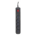 Activejet black power strip with cord ACJ COMBO 5G 1,5M/BEZP.AUTO/CZ