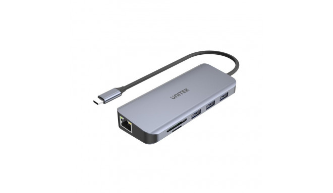 UNITEK D1026B hall sülearvuti dokk/portide replikator USB 3.2 Gen 1 (3.1 Gen 1) Type-C