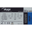 Akyga PSU AK-B1-600 600W 20+4pin ATX ATX, gray