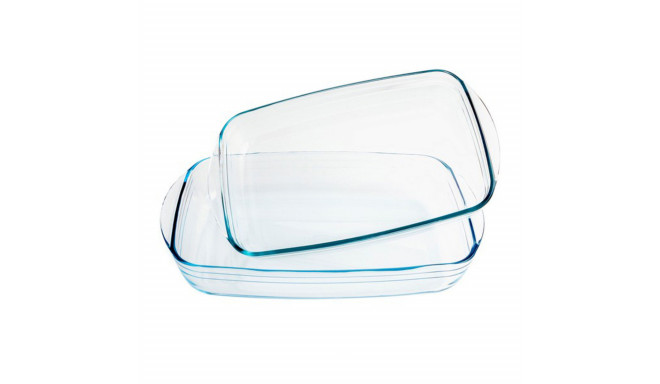 Ahjunõude komplekt Ô Cuisine 334SA05 Läbipaistev Klaas (2 pcs)