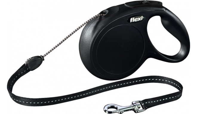 Flexi New CLASSIC 8 m must koera sissekeritav jalutusrihm