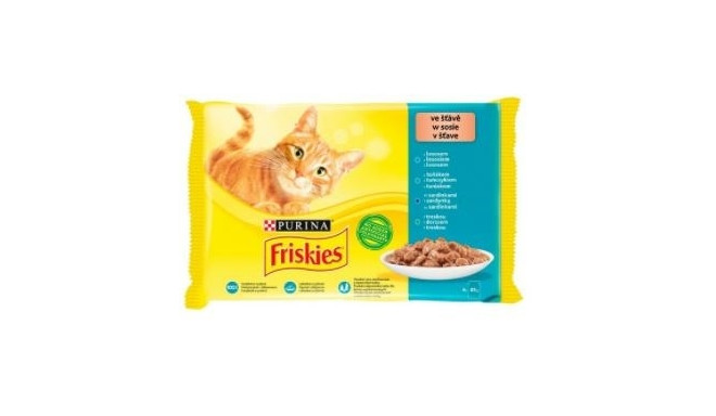 Friskies Fish Mix - wet cat food - 4x 85 g