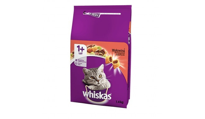 ?Whiskas 5900951259111 cats dry food 1.4 kg Adult Beef