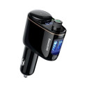 FM transmitter for car Baseus 2x USB, Bluetooth - black