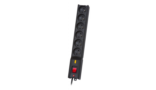 LESTAR LX 610 G-A, surge protector, 1.5m, black 6 AC outlet(s) 230 V