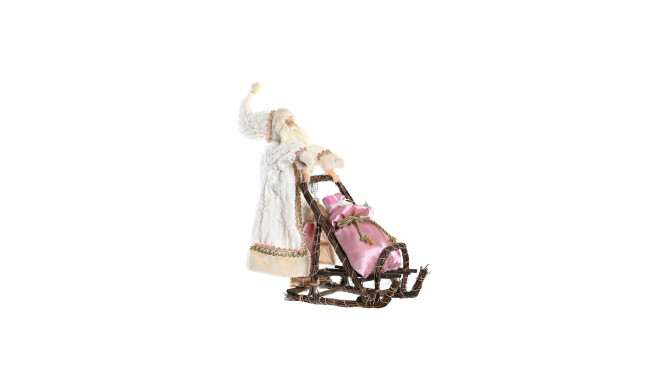 Decorative Figure DKD Home Decor Father Christmas Christmas Grey Pink Wood 42 x 22 x 50 cm