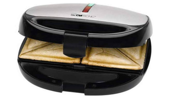 Clatronic ST/WA 3670 sandwich maker 800 W Black, Stainless steel