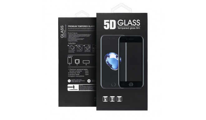 5D Full Glue Tempered Glass - for Xiaomi Redmi Note 9 black