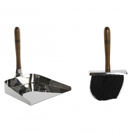 Kaminatarvikud DKD Home Decor Roostevaba teras Mangopuit 24 x 21 x 26 cm