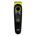 Braun Beard Trimmer BT3221 Men Beard Trimmer & Hair Clipper, 20 Length Settings, Black/Volt Green