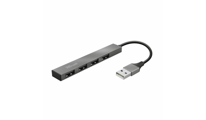 USB-jaotur Trust 23786 USB x 4 Hall Hõbedane Alumiinium 3600 W