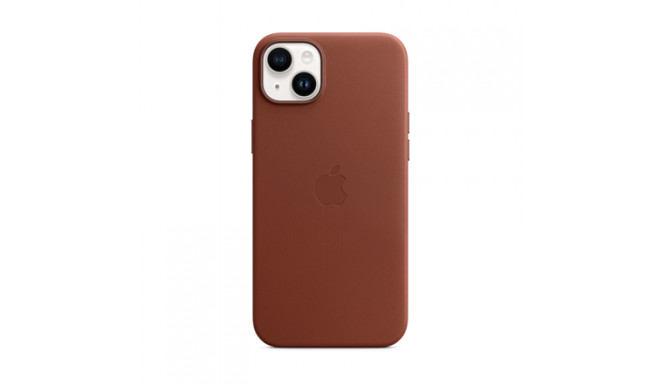 Apple iPhone 14 Plus Leather Case with MagSafe, umber