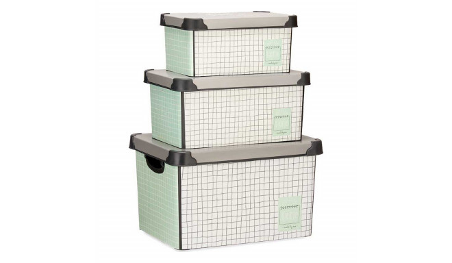 Set of Stackable Organising Boxes Kipit Home Plastic 29 x 23,5 x 39 cm