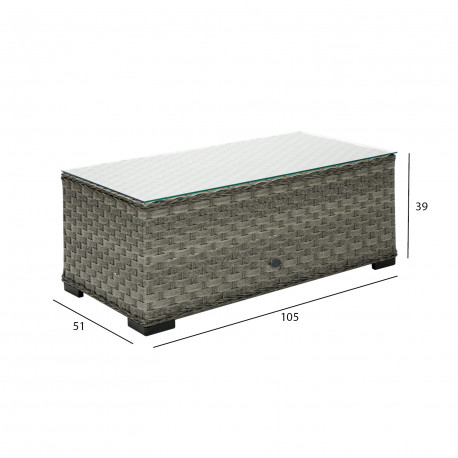 Coffee table GENEVA 105x51xH39cm