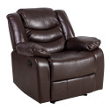 Atpūtas krēsls DIXON ar muguras un kājas mehānismu, 99x95xH102cm, materiāls: ādas aizvietotājs, krās