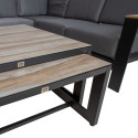 Garden furniture set FELINO corner sofa, 2 tables, black
