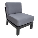 Garden furniture set FELINO corner sofa, 2 tables, black