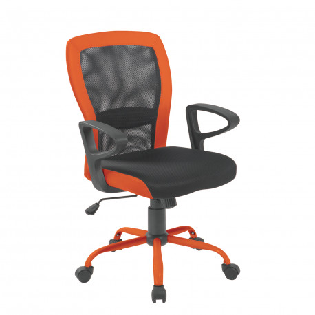 Task chair LENO grey/orange