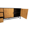 Kummut AMSTERDAM 160x40xH75cm, tamm/must