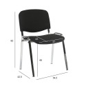 Guest chair ISO black/chrome