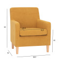 Armchair LEENE yellow