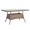 Aiamööbli komplekt TOSCANA laud 140x80xH73cm, 6 tooli 60x69xH86cm, alumiiniumraam, plastikpunutis