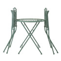Rõdukomplekt MINT antiikroheline, laud D70xH75cm, 2 tooli 40x51xH92cm, sepistatud metall