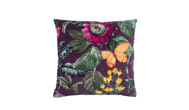 Spilvens AMAZONIA 45x45cm, ziedi/violets, 100%kokvilna, audums 249