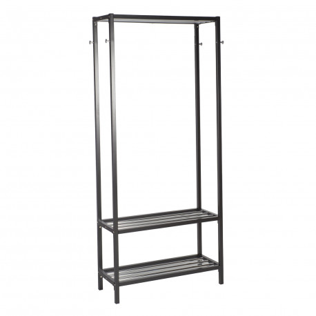 Esikuriiul STRAIGHT 85x32xH180cm, terasest raam, värvus: must / kroom