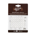 Furniture protective silicon spots D8mm x 35pcs, clear