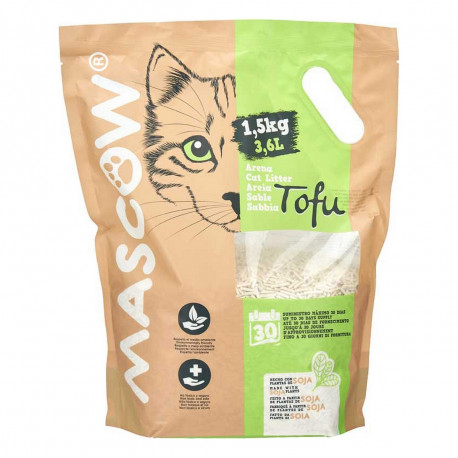 Smiltis kaķiem Tofu 1,5 Kg Balts Sojas šķiedras